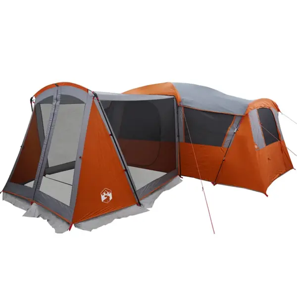 Peretelk verandaga 20 inimesele, hall/oranž, 745 x 700 x 217 cm – 4