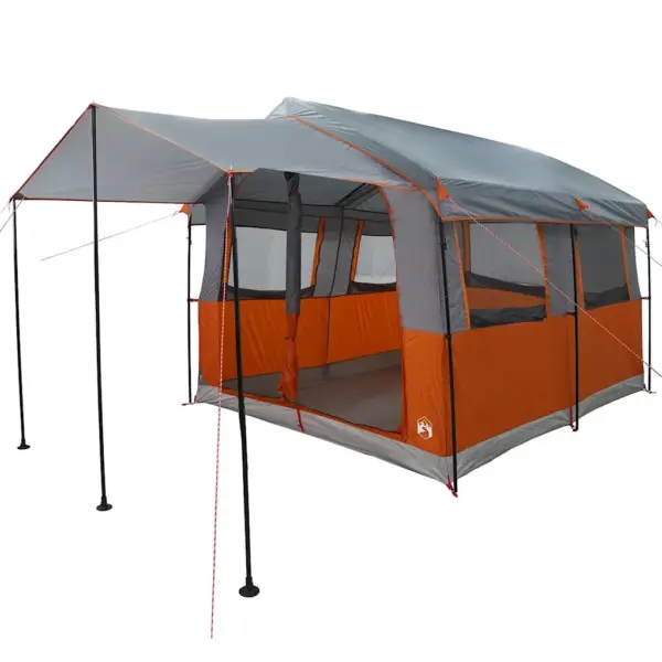 Peretelk 4-inimesele verandaga, hall ja oranž, 324 x 255 x 230 cm – 2