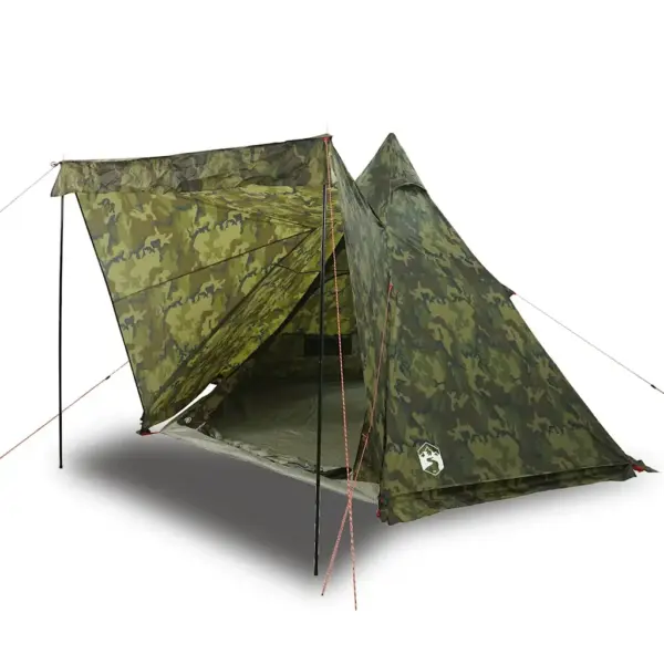 Veekindel kamuflaaž peretelk 6 inimesele, tipi-kujuline verandaga, 408 x 350 x 240 cm – 2