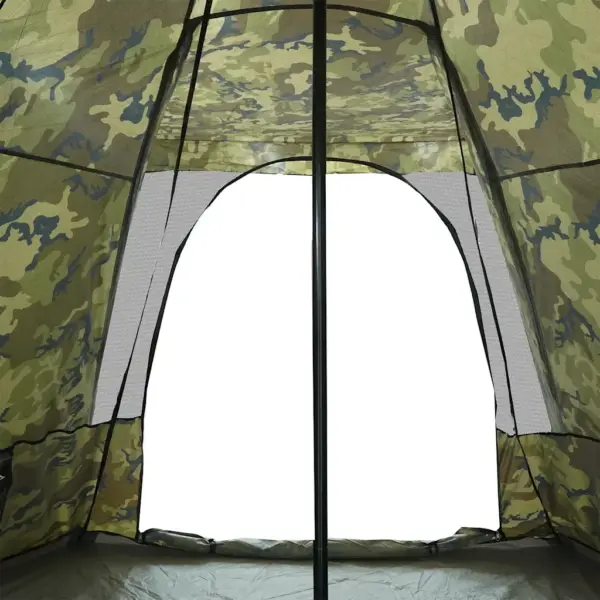 Veekindel kamuflaaž peretelk 6 inimesele, tipi-kujuline verandaga, 408 x 350 x 240 cm – 11
