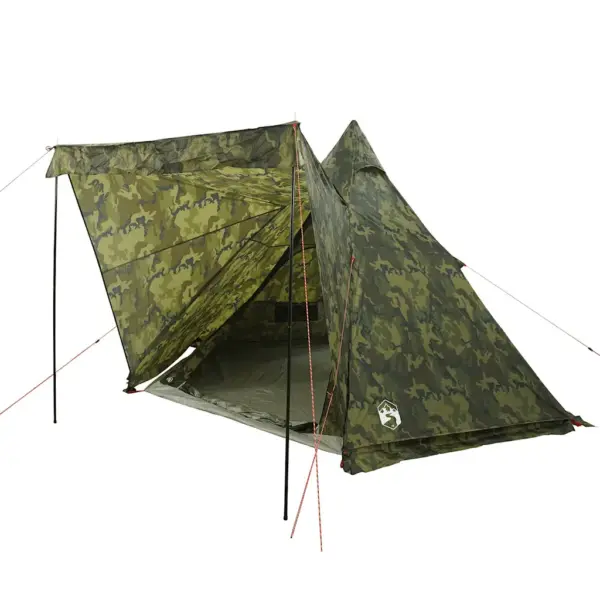 Veekindel kamuflaaž peretelk 6 inimesele, tipi-kujuline verandaga, 408 x 350 x 240 cm – 3
