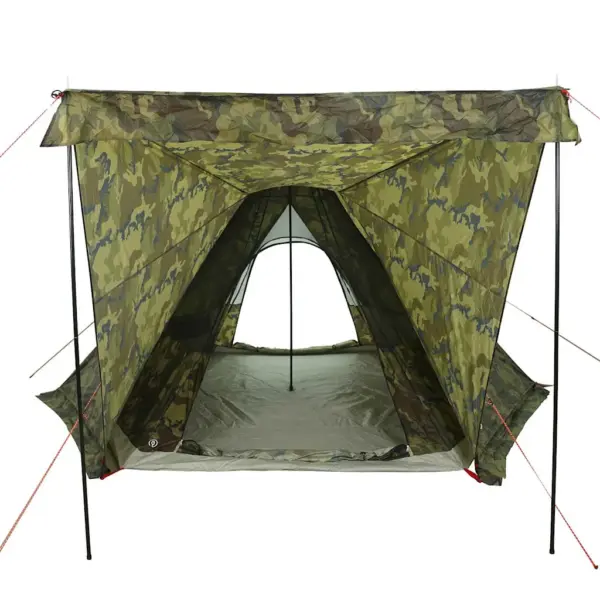 Veekindel kamuflaaž peretelk 6 inimesele, tipi-kujuline verandaga, 408 x 350 x 240 cm – 5