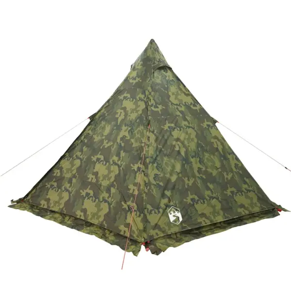 Veekindel kamuflaaž peretelk 6 inimesele, tipi-kujuline verandaga, 408 x 350 x 240 cm – 9