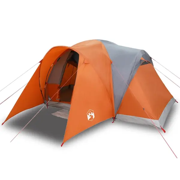 Veekindel kuppel-peretelk 6 inimesele, hall ja oranž, PU-kattega 185T polüester, 375 x 225 x 176 cm – 2
