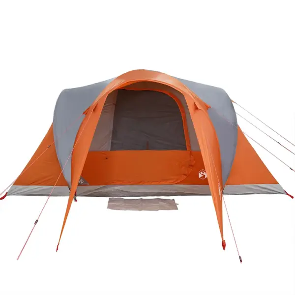Veekindel kuppel-peretelk 6 inimesele, hall ja oranž, PU-kattega 185T polüester, 375 x 225 x 176 cm – 7