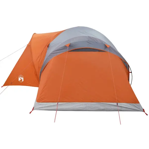 Veekindel kuppel-peretelk 6 inimesele, hall ja oranž, PU-kattega 185T polüester, 375 x 225 x 176 cm – 8