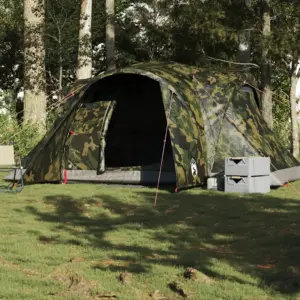 Veekindel peretelk 6 inimesele, kuppeltelk, kamuflaaž, 375 x 225 x 176 cm