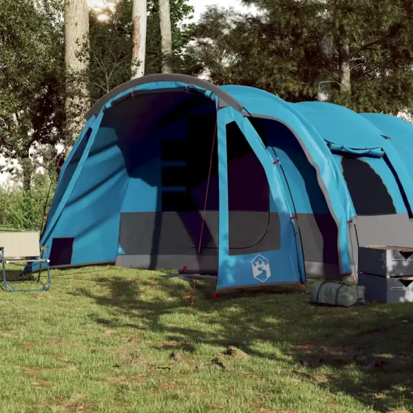 Peretelk 8 inimesele, sinine veekindel tunneltelk verandaga, 625 x 310 x 200/205 cm – 3