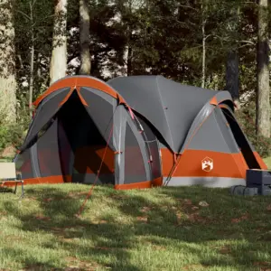 Veekindel peretelk 8 inimesele, tipi stiilis, hall ja oranž, 490 x 459 x 196 cm
