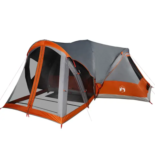 Veekindel peretelk 8 inimesele, tipi stiilis, hall ja oranž, 490 x 459 x 196 cm – 4