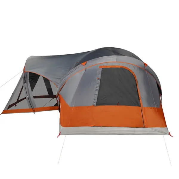 Veekindel peretelk 8 inimesele, tipi stiilis, hall ja oranž, 490 x 459 x 196 cm – 8