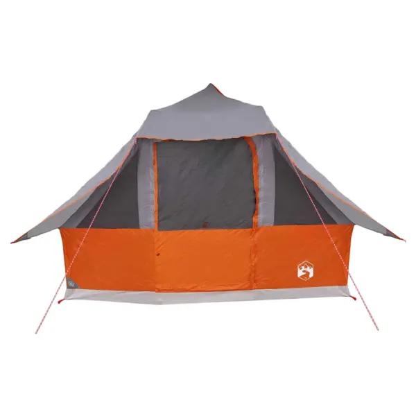 8-kohaline tipi-stiilis peretelk katusega, hall ja oranž, taft, 358 x 296 x 258 cm – 11