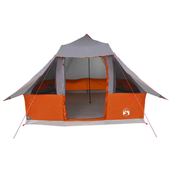 8-kohaline tipi-stiilis peretelk katusega, hall ja oranž, taft, 358 x 296 x 258 cm – 4