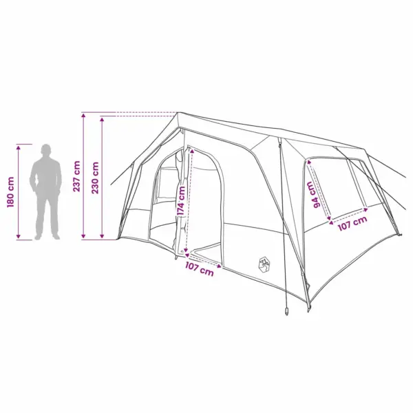 Ruumikas peretelk hall ja oranž, veekindel ja UV-kindel, 533 x 312 x 230 cm – 12