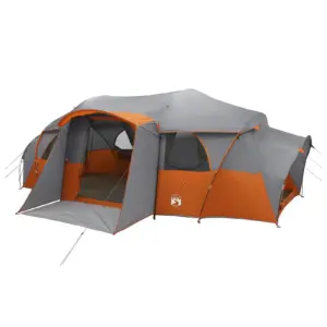 Peretelk tunnelkonstruktsiooniga vihmakattega, veekindel, hall/oranž, 10 inimesele, 580 x 307 x 208 cm