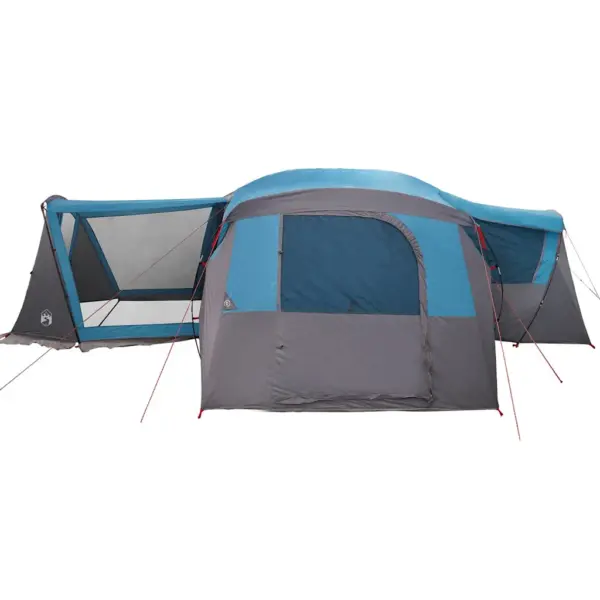 Peretelk verandaga, 20-kohaline, sinine-hall, 745 x 700 x 217 cm – 6