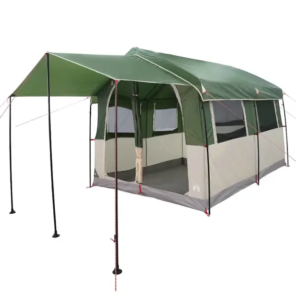 Veekindel peretelk verandaga 4 inimesele, roheline-valge, 324 x 255 x 230 cm – 2