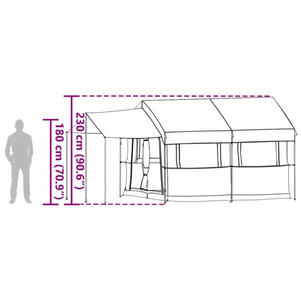 Veekindel peretelk verandaga 4 inimesele, sinine-hall, 324 x 255 x 230 cm – 12