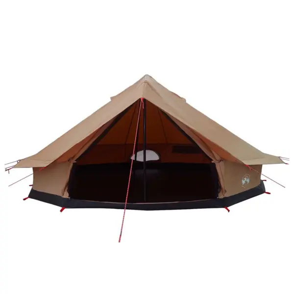 Pruun 12-kohaline peretelk, 185T polüster PU-kattega, 600 x 600 cm – 3