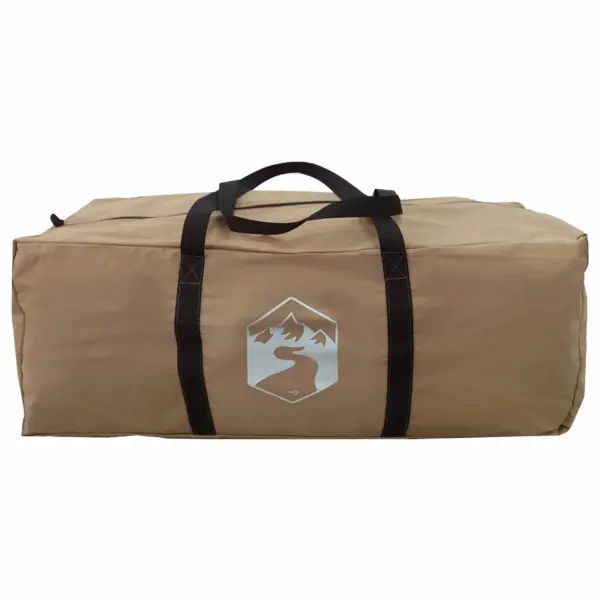 Pruun 12-kohaline peretelk, 185T polüster PU-kattega, 600 x 600 cm – 6
