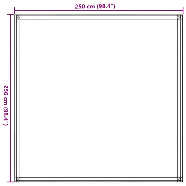 Ilmastikukindel telgimatt aasadega, pruun, 250 x 250 cm – 7
