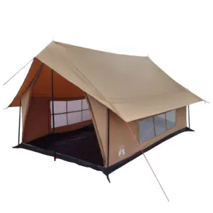 Kabintelk, pruun, veekindel 185T polüester PU-kattega, 340 x 246 x 210 cm