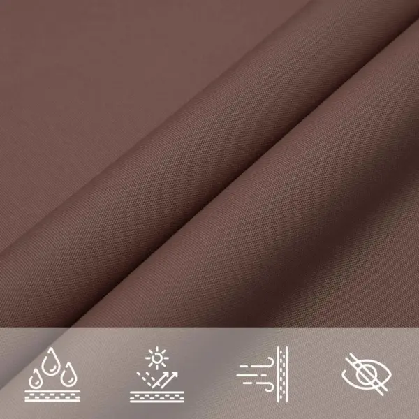 Ristkülikukujuline päikesepuri rõdule ja aeda, pruun, 6 x 2 m, polüester Oxford – 6