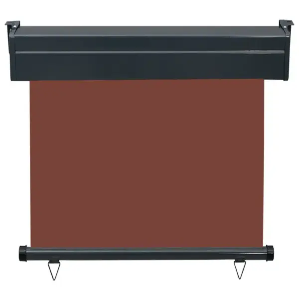 Rõdu külgsein privaatsuse ja tuulekaitsega, pruun, 85 x 250 cm – 4