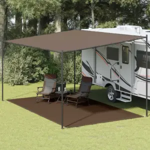 Ilmastikukindel telgimatt telkidele ja haagissuvilale, pruun, 300 x 500 cm, HDPE