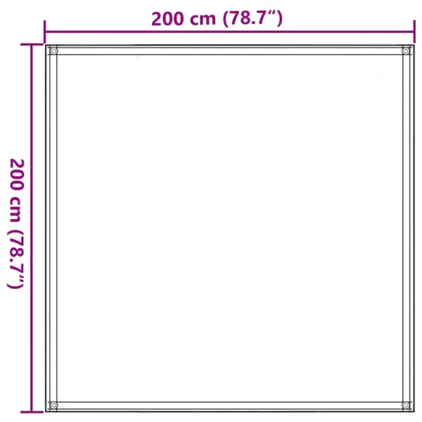 Pruun ilmastikukindel telgimatt aasadega, 200 x 200 cm – 7