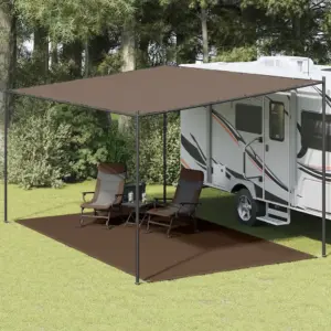 Ilmastikukindel pruun telgivaip HDPE-st, 300 x 600 cm