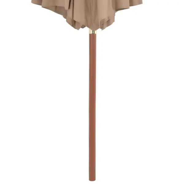 Aia päikesevari puidust postiga, pruunikashall, 300 cm – 4