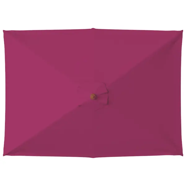 Ristkülikukujuline päikesevari puidust postiga, UV-kindel polüester, 150 x 200 cm, bordoopunane – 4