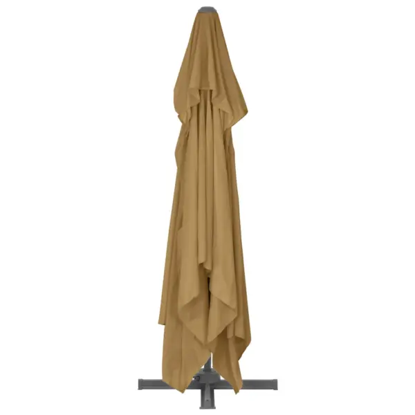 Rippuv aiapäikesevari alumiiniumpostiga, taupe, 400 x 300 cm – 5
