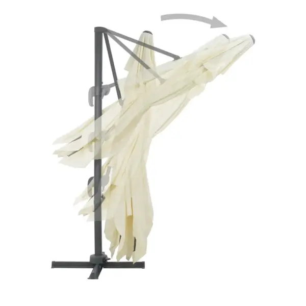 Rippuv aiavari alumiiniumpostiga, liivakarva, 400 x 300 cm – 4