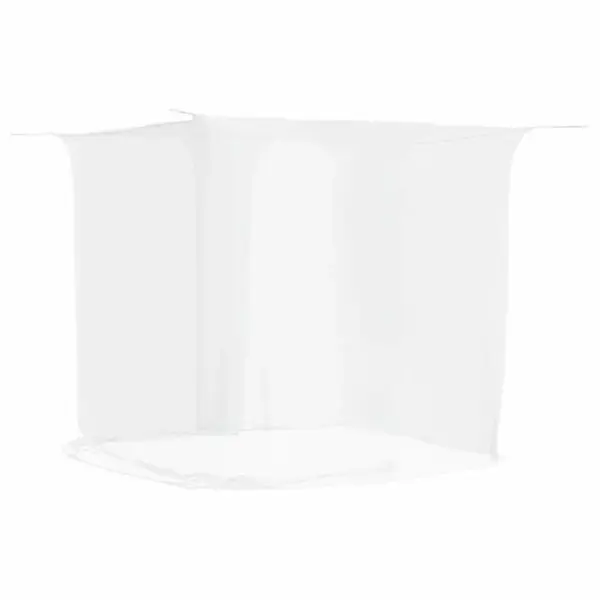Rippuv sääsevõrk voodile, valge polüester, 220 x 100 x 150 cm, 156 võrguauku – 2