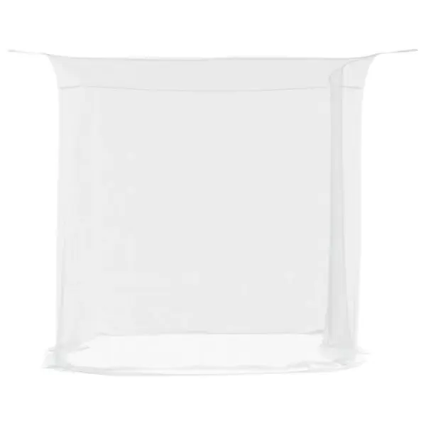 Rippuv ristkülikukujuline sääsevõrk voodile, valge polüester, 220 x 120 x 150 cm – 7