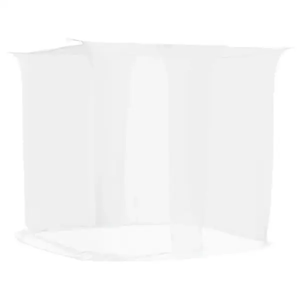 Rippuv ristkülikukujuline sääsevõrk voodile, valge, 220 x 150 x 180 cm – 5