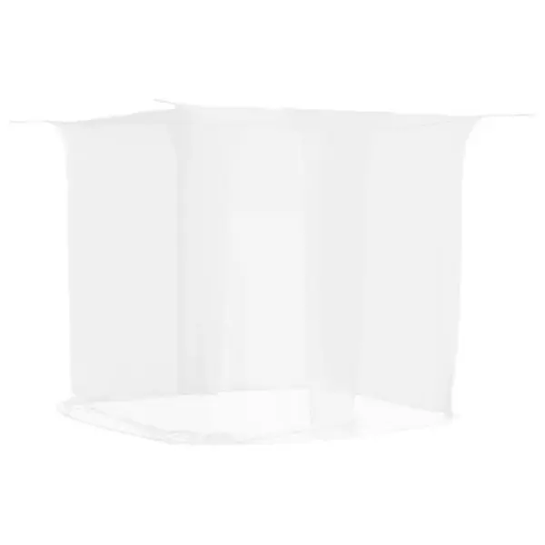 Rippuv sääsevõrk voodile, valge polüester, 156 võrgusilma, 220 x 180 x 180 cm – 2
