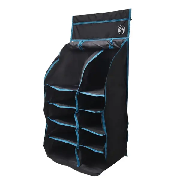 Rippuv telgi korraldaja 10 taskuga, must, Oxford-kangas, 40,5 x 25 x 80 cm – 2