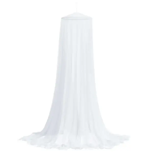 Riputatav sääsevõrk voodile, valge polüester, rõngas 56 cm, kõrgus 220 cm – 4