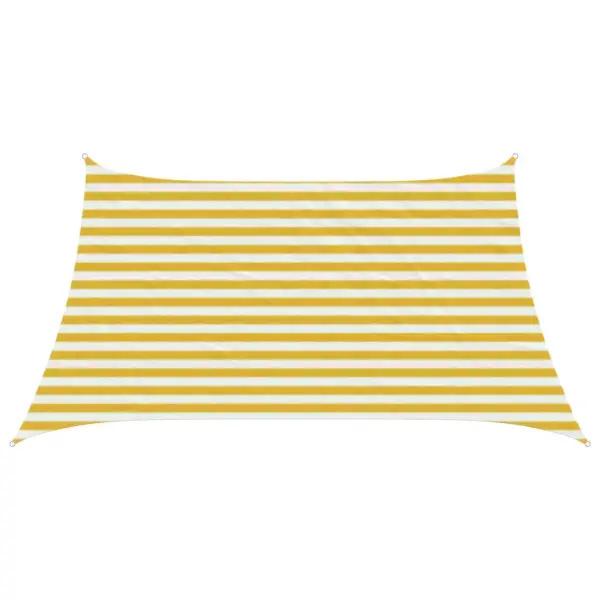 Ristkülikukujuline HDPE päikesepuri aeda ja terrassile, kollase-valge triibuline, 4 x 2 m - 2