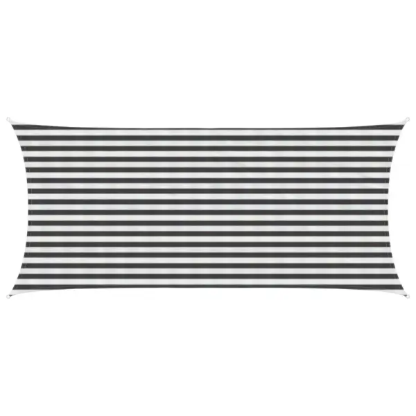 Ristkülikukujuline päikesepuri, antratsiit ja valge, HDPE, 2 x 4 m - 2