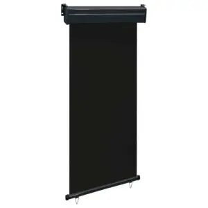 Rõdu vertikaalne külgsein ruloo, UV- ja veekindel, must, 105 x 250 cm