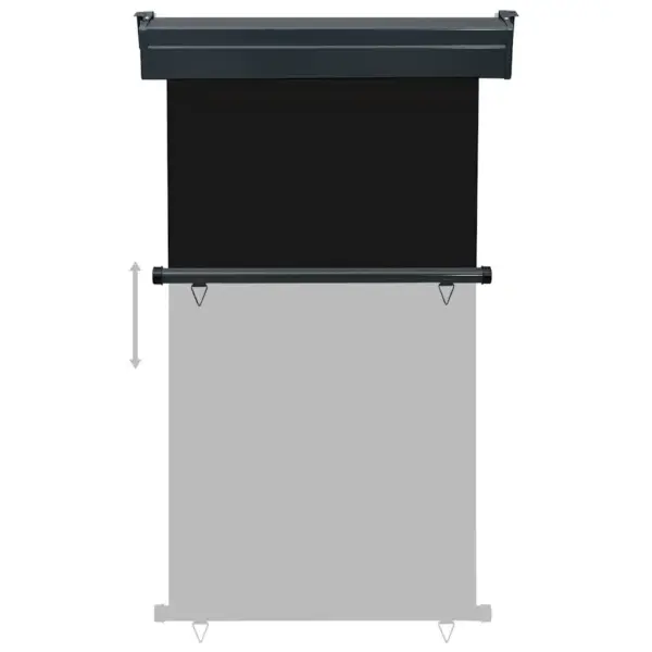 Rõdu vertikaalne külgsein ruloo, UV- ja veekindel, must, 105 x 250 cm – 5