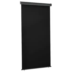Rõdu külgsein privaatsuseks, UV- ja veekindel, must, 125 x 250 cm