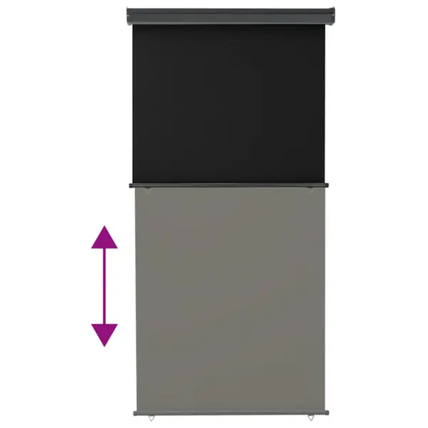 Rõdu külgsein privaatsuseks, UV- ja veekindel, must, 125 x 250 cm – 5
