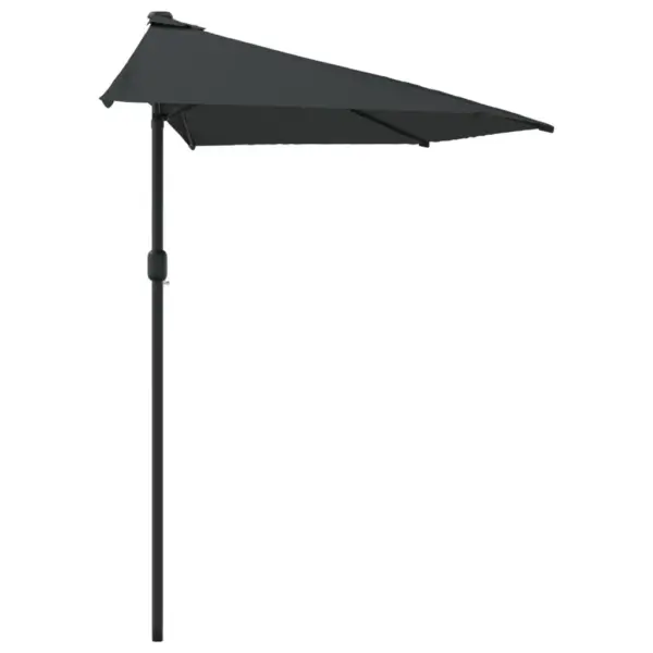Rõdu päikesevari poolümmargune, antratsiithall, vändaga, alumiiniumpost 38 mm, 270 x 144 cm – 4