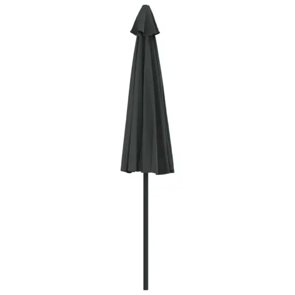 Rõdu päikesevari poolümmargune, antratsiithall, vändaga, alumiiniumpost 38 mm, 270 x 144 cm – 5