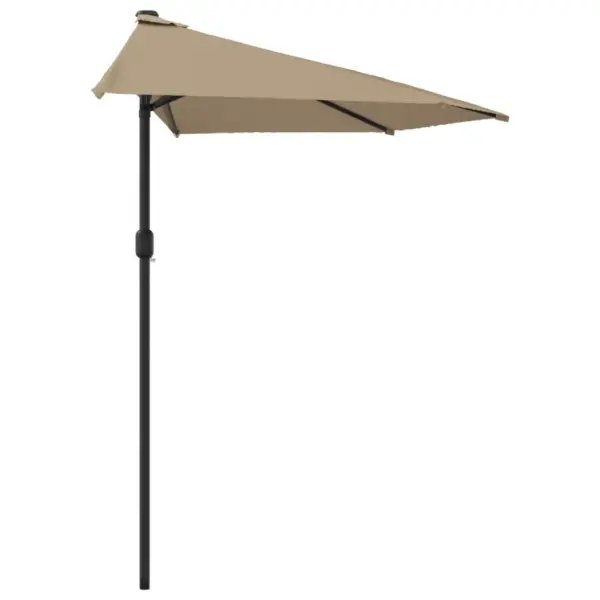 Poolümar rõdu päevavari alumiiniumpostiga, pruunikashall, 270 x 144 cm – 4